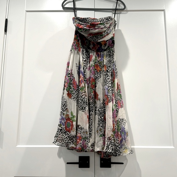 Silk IXE floral and leopard dress - Picture 2 of 6